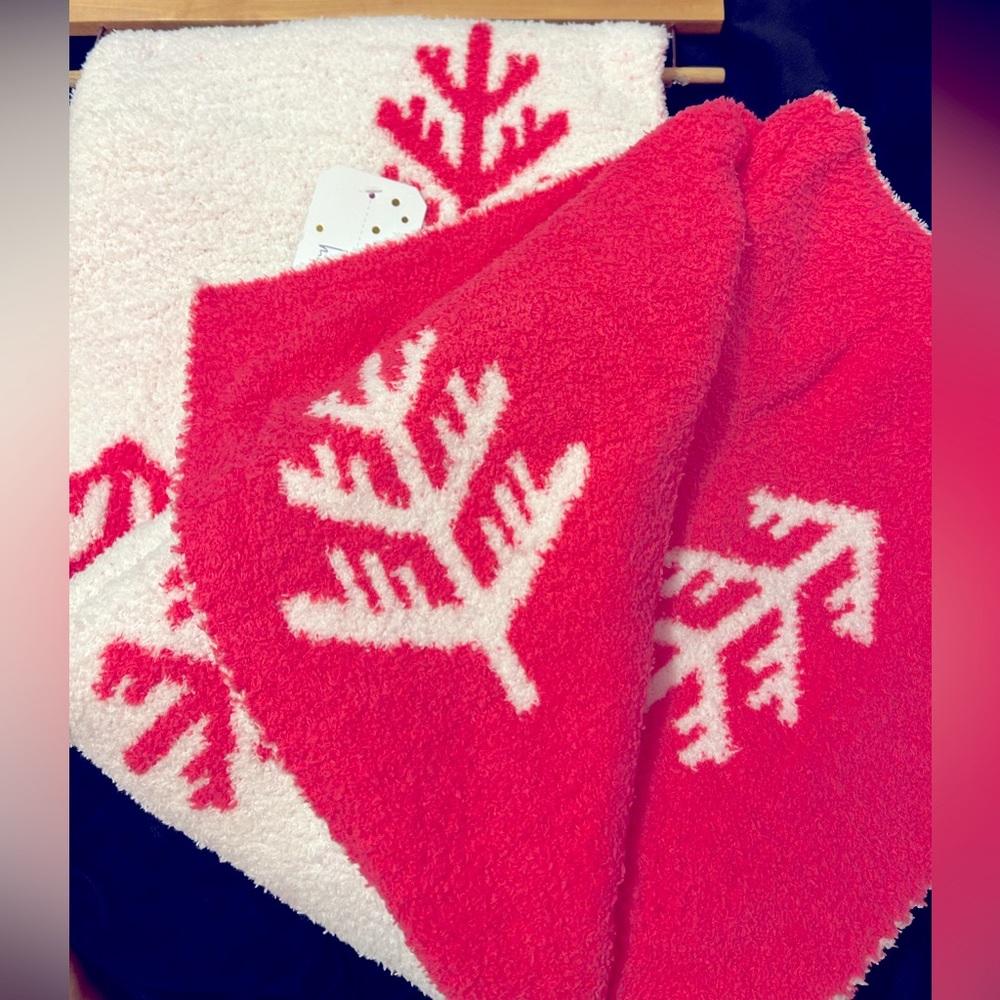 Pink Christmas Tree Blanket